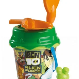 Divertoys kbelík set do písku s konví Ben 10 23556 zeleno-žlutý