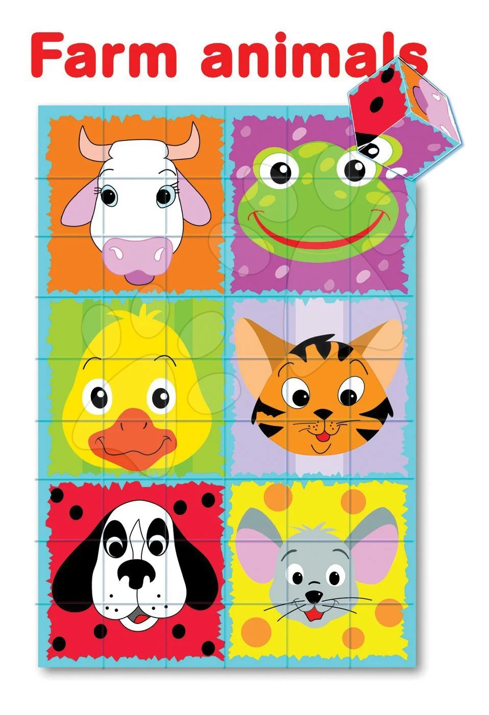 Dohány velké dětské kostky mix farma 9 ks 601-2 - Obrázek 2