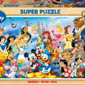 Dřevěné puzzle Disney svět Educa 100 dílků 12002