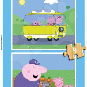 Dřevěné puzzle Peppa Pig Educa 2 x 9 dílků