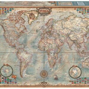 Educa Puzzle O Mundo Political Map of the world 1000 dílků 16764