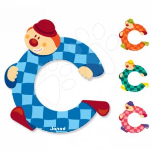 Janod dřevěné písmeno Clown Letter C 04544 4 barvy