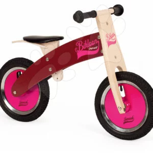 Janod dřevěný kolo Bikloon Pink&Burgundy 03264 růžovo-červený