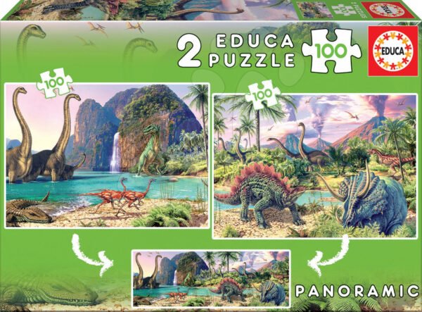 Puzzle pro děti Dino Educa 2x100 dílů 15620 barevné
