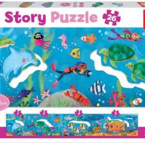 Puzzle pro nejmenší Story Underwater World Educa pohádka o podmořském světě 26 dílů