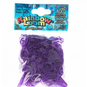 Rainbow Loom originální gumičky pro děti transparentní 600 kusů 20004 tmavě fialové