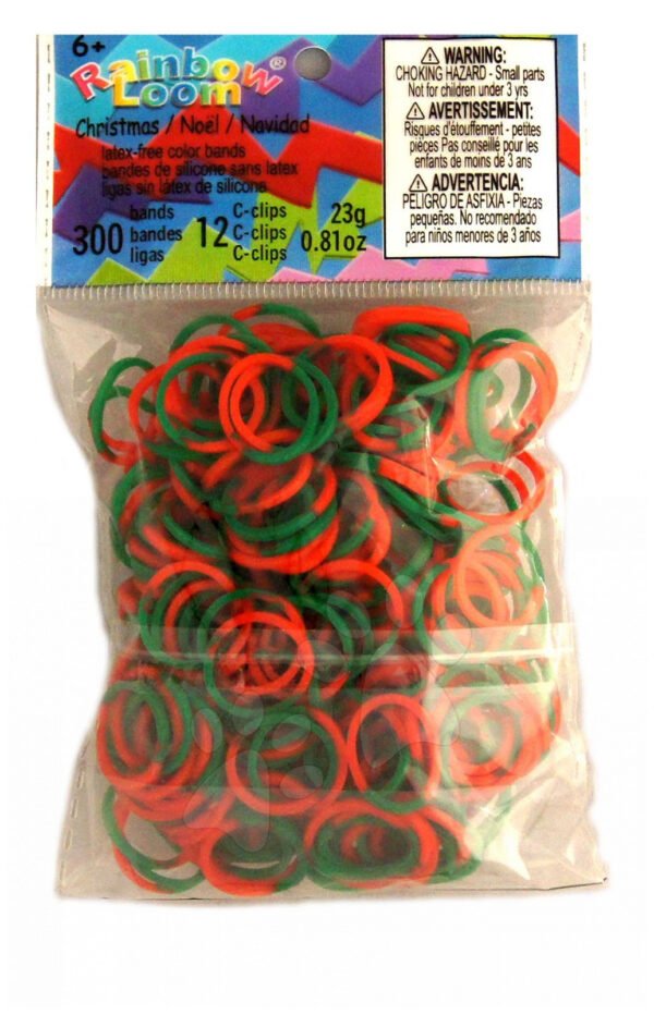 Rainbow Loom originální gumičky pro děti vánoční mix 300 kusů 05523