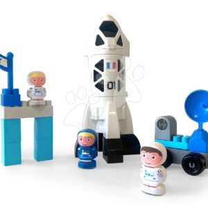 Stavebnice vesmírná loď Abrick Écoiffier s 3 figurkami a autíčkem od 18 měsíců