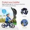 Balanční odrážedlo skládací Folding Balance Bike Blue smarTrike modré z hliníku s ergonomickými úchyty od 2–5 let a chrániče jako dárek - Image 2