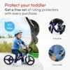 Balanční odrážedlo skládací Folding Balance Bike Blue smarTrike modré z hliníku s ergonomickými úchyty od 2–5 let a chrániče jako dárek - Image 2