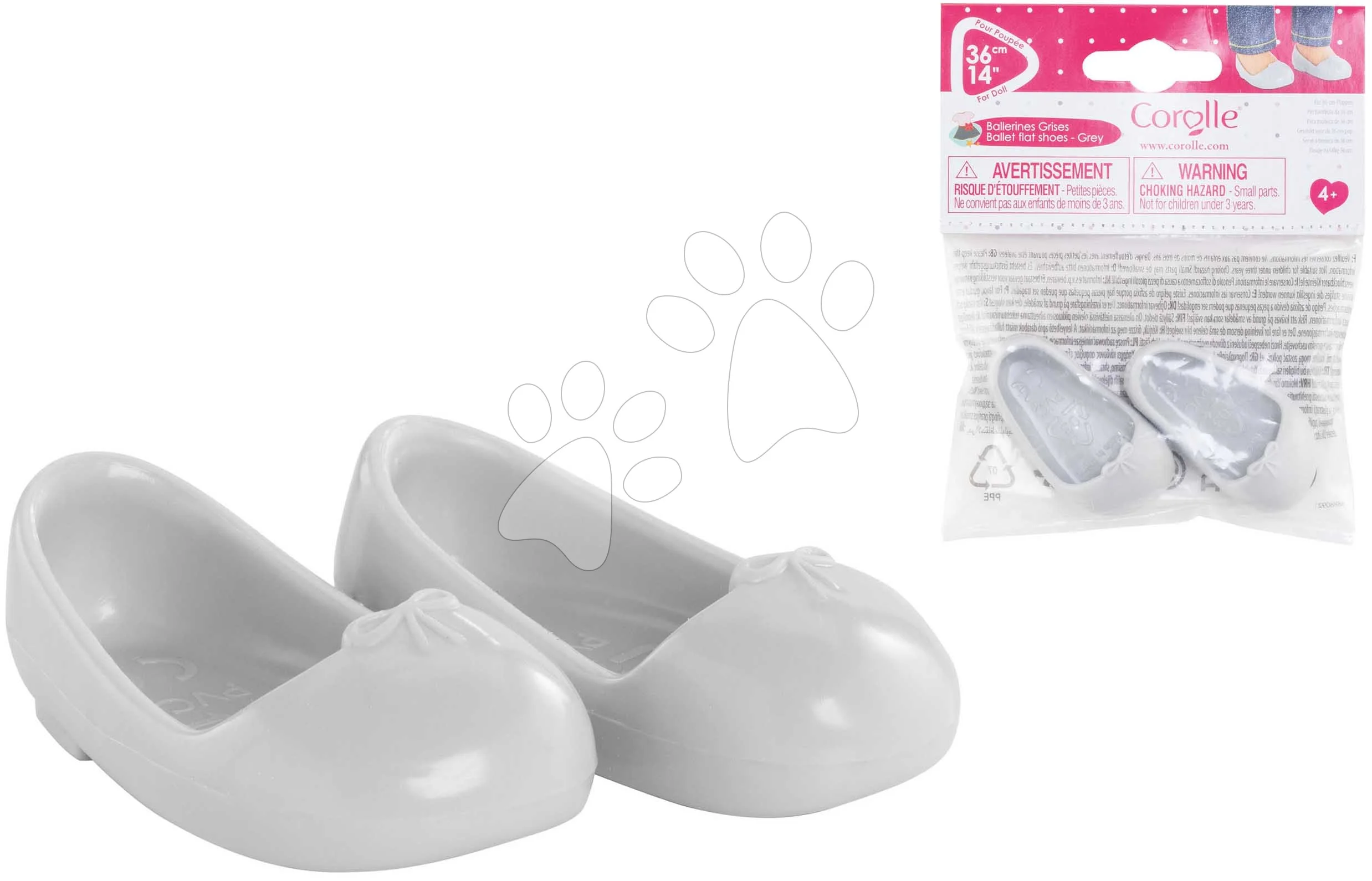 Boty baleríny Ballerines Gray Ma Corolle pro 36 cm panenku od 4 let - Obrázek 3