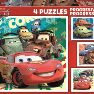 Dětské puzzle Disney Auta 2 Educa 25-20-16-12 dílů 14942 barevné