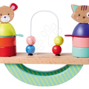 Dřevěná balanční hra s korálky Balance Game Friend Eichhorn 11 dílů od 12 měsíců