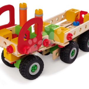 Dřevěná stavebnice nákladní auto Constructor Trucks Eichhorn 4 modely 135 dílů od 5 let