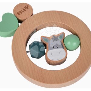 Dřevěné chrastítko Baby HIPP Ring Grapper Eichhorn pro nejmenší od 3 měsíců