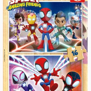 Dřevěné puzzle Spidey & his Amazing Friends Educa 2 x 16 dílků od 3 let