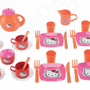 Écoiffier čajová sada Hello Kitty pro děti 2609-1 růžovo-oranžová