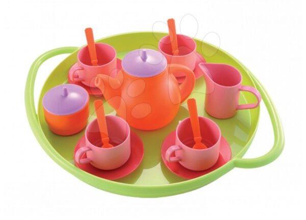 Écoiffier dětská čajová sada Bubble Cook 975 růžovo-oranžovo-zelená