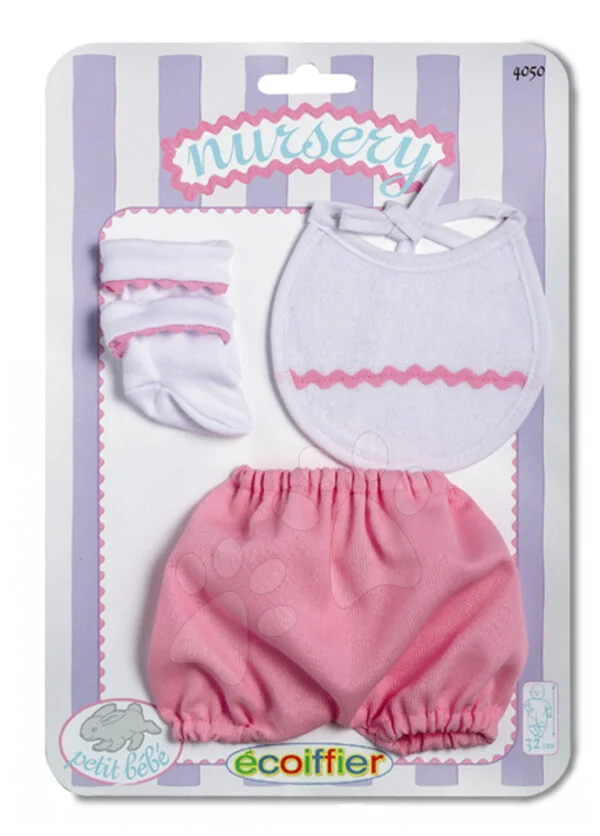 Écoiffier dětské šatičky Clip Strip Nursery pro panenku 4050 modré/růžové