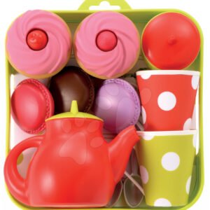 Écoiffier dětský čajový set Cheef Cook 960 červeno-zelený