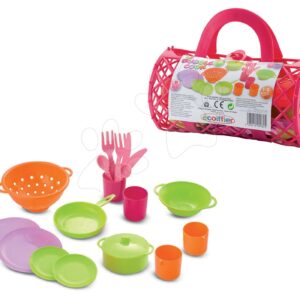 Écoiffier dětský jídelní set Bubble Cook 982 růžový