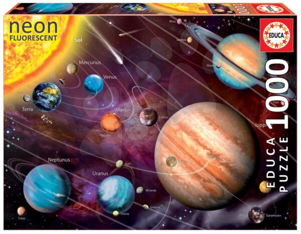 Educa puzzle Neon Solar System 1000 dílků 14461 barevné
