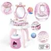 Kosmetický stolek Disney Princess 2in1 Hairdresser Smoby a židle s 10 zkrášlovacími doplňky 94 cm výška - Image 2