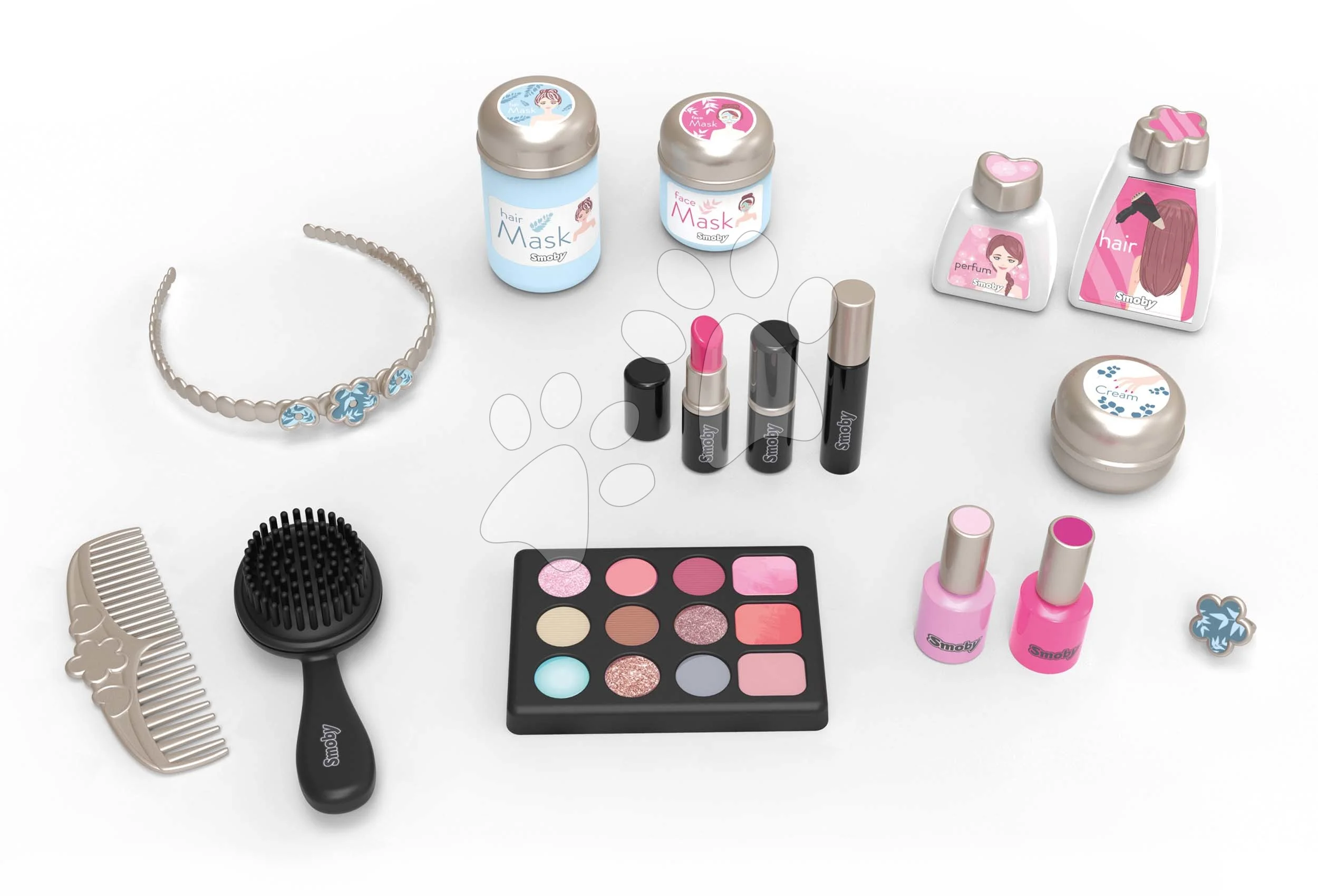 Kosmetický stolek s židlí My Beauty Dressing Table Smoby se zrcadlem a 15 zkrášlovacích doplňků - Obrázek 2