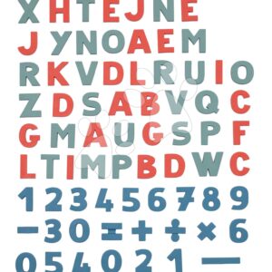 Magnetická písmenka ABC a Čísla Magnetic Letters&Numbers Smoby se znaky dvoubarevná 72 kusů
