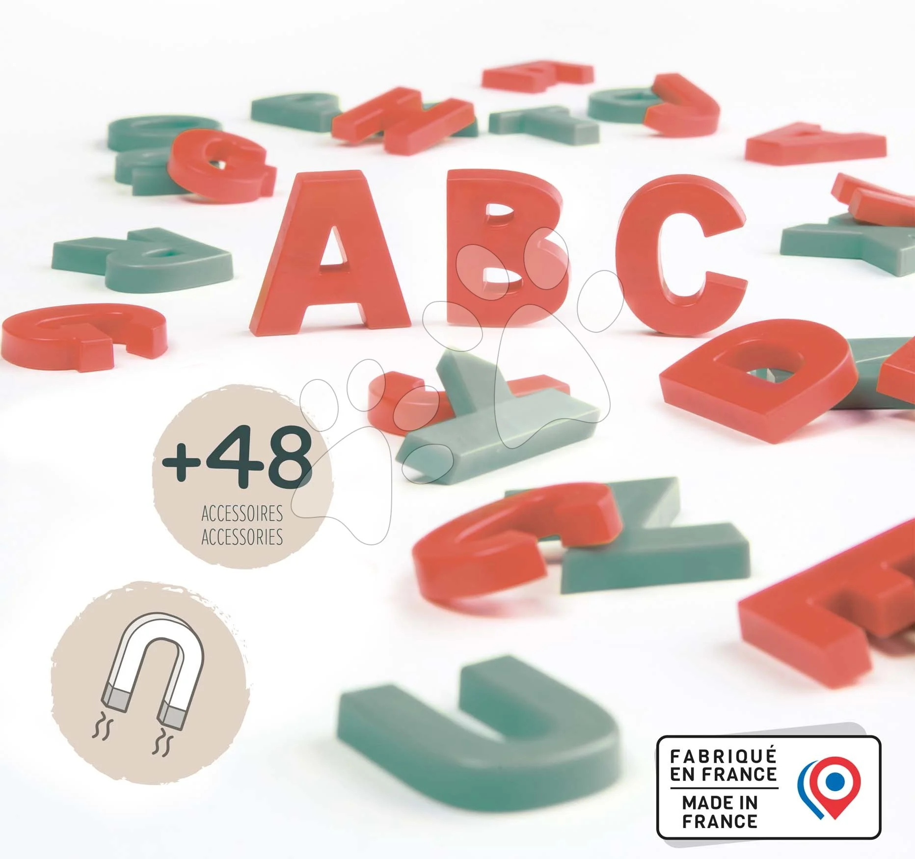 Magnetická písmenka velká ABC Magnetic Letters Smoby dvoubarevná 48 kusů - Obrázek 2