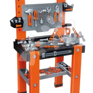 Pracovní dílna Bricolo One Workbench Black&Decker Smoby se zatloukačkou a 79 doplňky 103 cm vysoká