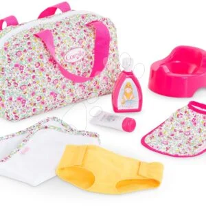 Přebalovací taška Changing Bag Floral Corolle pro 36 cm panenku 7 doplňků od 24 měsíců