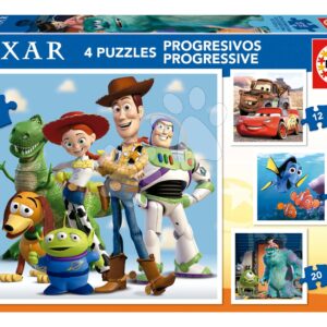 Puzzle Disney Pixar Progressive Educa 12-16-20-25 dílků od 3 let