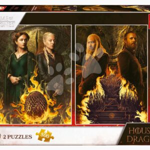 Puzzle House of the Dragon Educa 2 x 500 dílků a Fix lepidlo