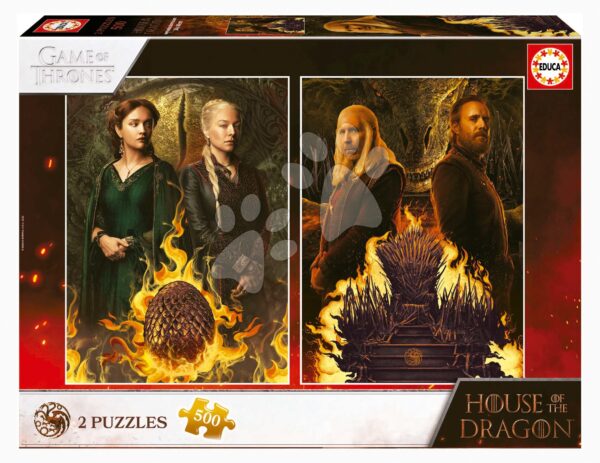 Puzzle House of the Dragon Educa 2 x 500 dílků a Fix lepidlo