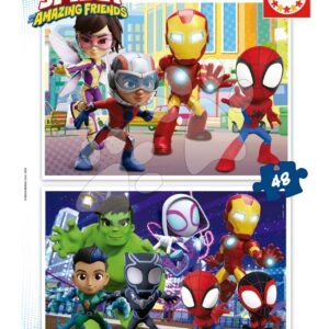 Puzzle Spidey & his Amazing Friends Educa 2 x 48 dílků od 4 let