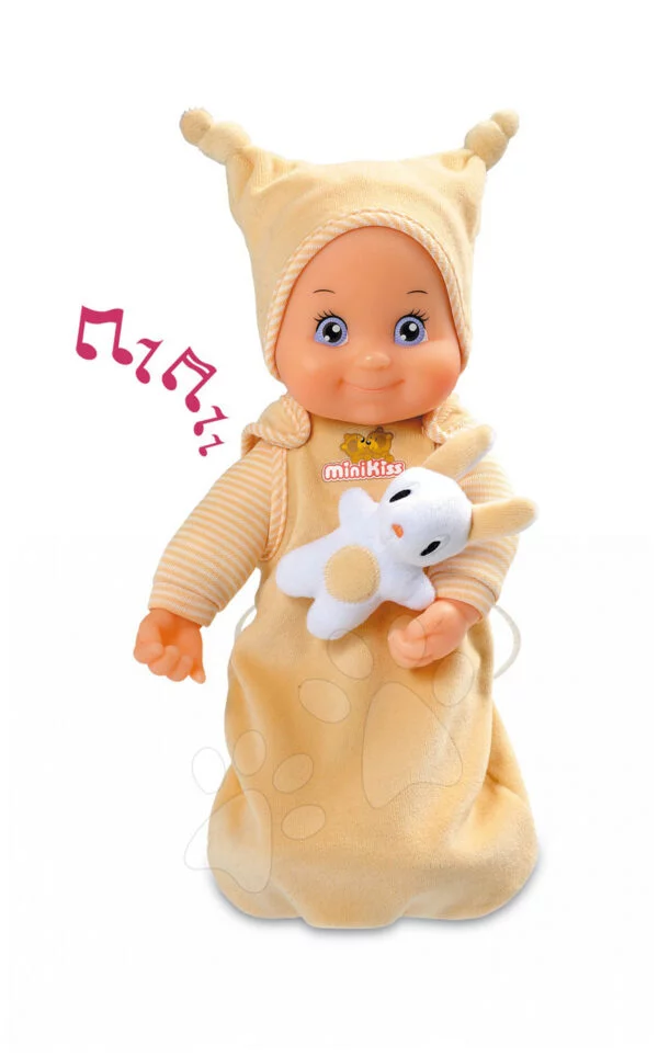 Smoby dětská panenka Minikiss se zvukem 160122 žlutá