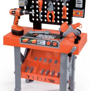 Smoby pracovní dílna Black&Decker s mechanickou vrtačkou 500205 červeno-černá