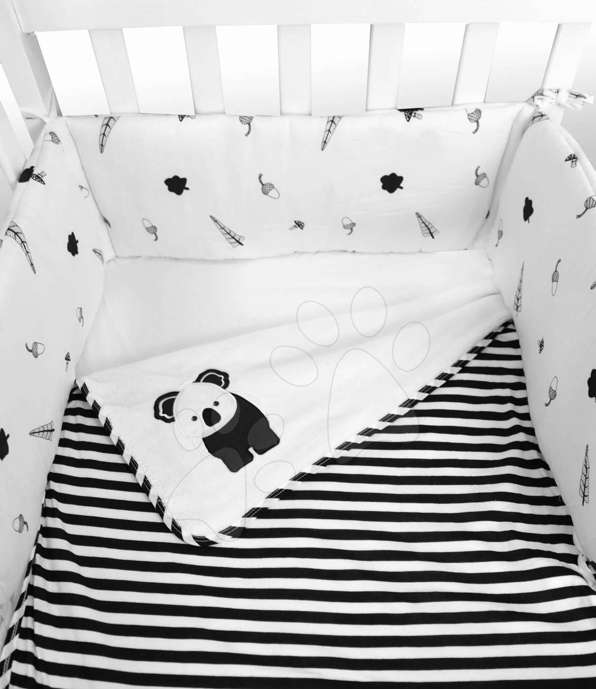 3dílná souprava do postýlky Koala Bamboo Black & White toT's-smarTrike peřinka