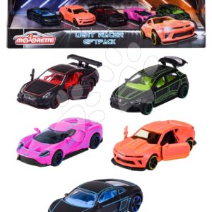 Autíčka Light Racer 5 Pieces Giftpack Majorette kovová délka 7