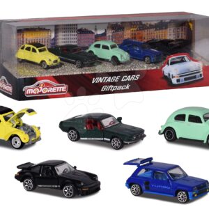Autíčka Vintage 5 Pieces Giftpack Majorette kovová délka 7