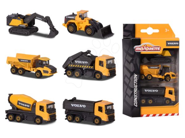 Autíčka stavební Volvo Construction Edition Majorette s pohyblivými částmi 7