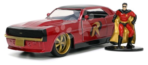 Autíčko DC Chevy Camaro 1969 Jada kovové s otevíracími dveřmi a figurkou Robin délka 13 cm 1:32