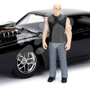 Autíčko Dodge Charger 1970 Fast & Furious Jada kovové s otevíracími částmi a figurkou Dominic Torreto délka 21 cm