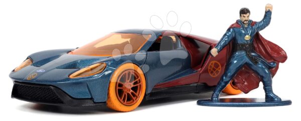 Autíčko Marvel Doctor Strange Ford GT Jada kovové s otevíratelnými dveřmi a figurkou Doctor Strange délka 13