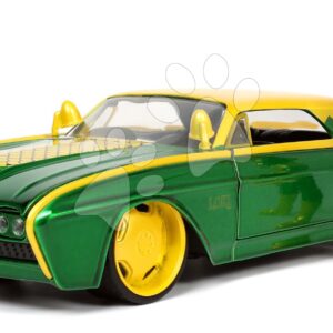 Autíčko Marvel Ford Thunderbird Jada kovové s otevíracími částmi a figurka Loki délka 22 cm 1:24