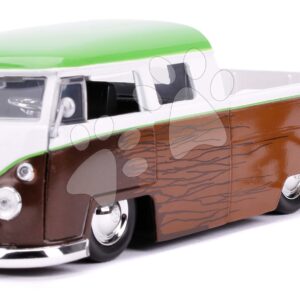 Autíčko Marvel Groot 1963 VW Bus Pickup Jada kovové s otevíratelnými částmi a figurkou Groot délka 20