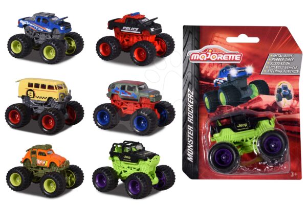 Autíčko Monster Rockerz Majorette kovové s odpružením a gumovými kolečky 7
