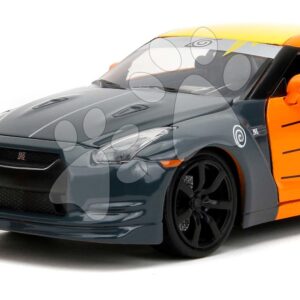 Autíčko Nissan GT-R 2009 Jada kovové s otevíratelnými částmi a figurka Naruto délka 20 cm 1:24