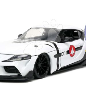 Autíčko Robotech ´20 Toyota Supra Jada kovové s otevíracími částmi a figurkou Roy Fokker délka 20 cm 1:24